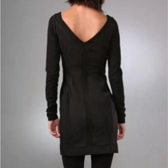 Diane Von Furstenberg Carita Black Wool Blend Dress Long Sleeve Size 0 DVF - Picture 2 of 4